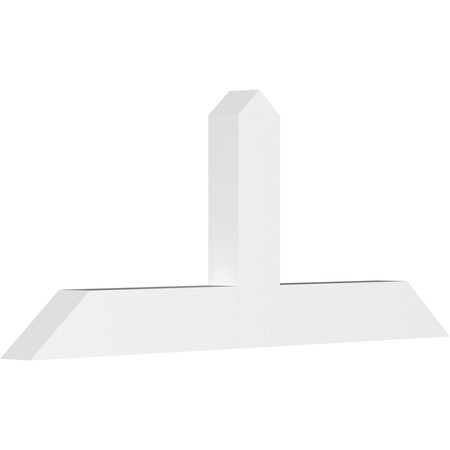 Ekena Millwork Portland Architectural Grade PVC Gable Bracket, 60"W x 25"H x 4"D x 6"F, 10/12 Pitch GBP060X25X0406POR00